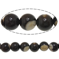 Top Shell Bead, Runde, 6mm, Hole:Ca. 1.2mm, Længde Ca. 16 inch, 10Strands/Lot, Solgt af Lot