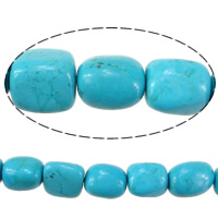 Coirníní turquoise, Turquoise sintéiseach, turquoise gorm, 18-20x17.5-19x14-16mm, Poll:Thart 1.5mm, Fad Thart 16 Inse, 10Snáitheanna/Lot, Thart 22ríomhairí pearsanta/Snáithe, Díolta De réir Lot