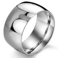 Titanium ringen, Roestvrij staal, voor de mens, oorspronkelijke kleur, 11.50mm, Maat:11.5, Verkocht door PC