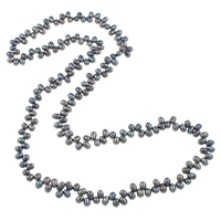 Natural Freshwater Pearl Necklace Potato  dark purple 7-8mm Sold Per Approx 34 Inch Strand