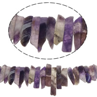 Natuurlijke Amethyst kralen, Amethist, Februari Birthstone, 25-58mm, Gat:Ca 2mm, Lengte Ca 15.7 inch, 5strengen/Lot, Verkocht door Lot