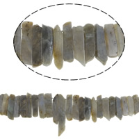 Természetes Szürke Quartz Gyöngyök, 25-70mm, Lyuk:Kb 1.5mm, Hossz Kb 15.7 inch, 5Strands/Lot, Által értékesített Lot