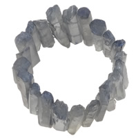 quarzo grigio braccialetto, naturale, bracciale perline, 26-43mm, Lunghezza Appross. 7.5 pollice, 5Strandstrefolo/lotto, Venduto da lotto