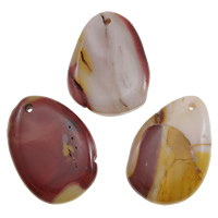 Imperial Jasper riipukset, Vaikutelma Jasper, luonnollinen, 21-28mm, Reikä:N. 2mm, 20PC/laukku, Myymät laukku