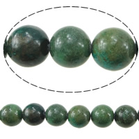 Nádúrtha Bán Turquoise Bead, Babhta, glas dorcha, 8mm, Poll:Thart 1mm, Fad Thart 16 Inse, 10Snáitheanna/Lot, Thart 53ríomhairí pearsanta/Snáithe, Díolta De réir Lot