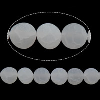 Perles agates effloresces naturelles , agate effleurant, Rond, facettes, blanc, 4mm, Trou:Environ 1mm, Longueur 14.5 pouce, 20Strandstoron/lot, Vendu par lot