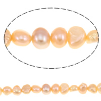 Barokní kultivované sladkovodní perle, Sladkovodní Pearl, Baroko, přírodní, růžový, 4-5mm, Otvor:Cca 0.8-1mm, Prodáno za Cca 14.5 inch Strand