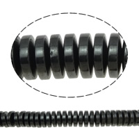 Magnetische Hämatit Perlen, Abakus, schwarz, Grade A, 12x3mm, Bohrung:ca. 2mm, Länge 15.5 ZollInch, 10SträngeStrang/Menge, verkauft von Menge