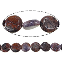 Agate naturale pazzo, agata pazzo, Cerchio piatto, 15x5mm, Foro:Appross. 1mm, Lunghezza Appross. 15.5 pollice, 10Strandstrefolo/lotto, Venduto da lotto