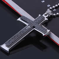 Stainless Steel Cross Pendants 316L Stainless Steel plated two tone Approx Sold By Lot