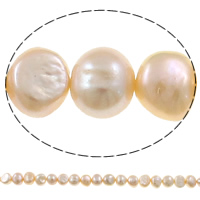 Barokní kultivované sladkovodní perle, Sladkovodní Pearl, Baroko, přírodní, růžový, 8-9mm, Otvor:Cca 0.8mm, Prodáno za Cca 14.2 inch Strand