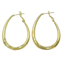 Gets® sieraden Earring, Messing, Traan, gold plated, nikkel, lood en cadmium vrij, 30mm, Verkocht door pair