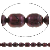 Rýže kultivované sladkovodní perle, Sladkovodní Pearl, přírodní, tmavě červená, Grade, 8-9mm, Otvor:Cca 0.8mm, Prodáno za 15 inch Strand