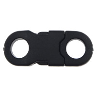 Πλαστική ύλη Σύρετε Release Buckle, μαύρος, 28x11x5.50mm, Τρύπα:Περίπου 6mm, 200PC/Παρτίδα, Sold Με Παρτίδα