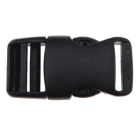 Plaisteach Slide Buckle Scaoileadh, dubh, 34.50x16x7.50mm, Poll:Thart 13x2mm, 200PC/Lot, Díolta De réir Lot