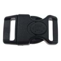 Plast Skjut Release Buckle, svart, 40x21.50x9mm, Hål:Ca 16.5x4.5mm, 200PC/Lot, Säljs av Lot