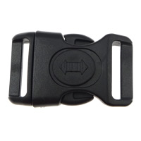 Πλαστική ύλη Σύρετε Release Buckle, μαύρος, 45.50x27x10mm, Τρύπα:Περίπου 21x4mm, 200PC/Παρτίδα, Sold Με Παρτίδα