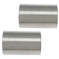 Rostfria rör pärlor, 304 rostfritt stål, Tube, ursprungliga färgen, 9x6x0.50mm, Hål:Ca 5mm, 200PC/Lot, Säljs av Lot