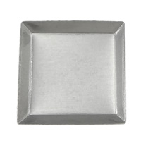 Ruostumaton teräs Cabochon asetus, 304 Stainless Steel, Neliö, suoraseinämäisten, alkuperäinen väri, 10x0.50mm, Sisäläpimitta:N. 9mm, 1000PC/erä, Myymät erä