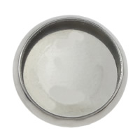 Nerezová ocel Cabochon Nastavení, 304 Stainless Steel, Flat Round, Původní barva, 8x1mm, Vnitřní průměr:Cca 6mm, 1000PC/Lot, Prodáno By Lot