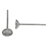 Ruostumaton teräs korvakoru Post, 304 Stainless Steel, alkuperäinen väri, 4mm, 0.7mm, Sisäläpimitta:N. 3.5mm, 6000PC/erä, Myymät erä