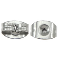 304 Stainless Steel Napětí Ear matice, Původní barva, 6x4.50x0.20mm, Otvor:Cca 0.7mm, 20000PC/Lot, Prodáno By Lot