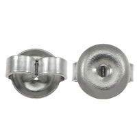 304 rozsdamentes acél Feszültség Ear Nut, az eredeti szín, 7x6x0.20mm, Lyuk:Kb 0.8mm, 5000PC-k/Lot, Által értékesített Lot