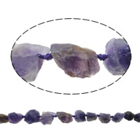 Natuurlijke Amethyst kralen, Amethist, Nuggets, Februari Birthstone, 17-25mm, Gat:Ca 2mm, Lengte 16 inch, 5strengen/Lot, Verkocht door Lot