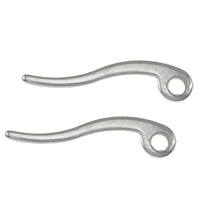 Stainless Steel Hook slangetje, 304 roestvrij staal, met lus, oorspronkelijke kleur, 16x3x0.50mm, Gat:Ca 1.2mm, 5000pC's/Lot, Verkocht door Lot