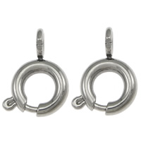 Stainless Steel Spring Ring Lukko, 304 Stainless Steel, alkuperäinen väri, 5x7.50x1.80mm, Reikä:N. 1.2mm, 200PC/erä, Myymät erä