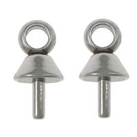 Bail Peg in acciaio inox, 304 acciaio inox, colore originale, 4x8x1mm, Foro:Appross. 1.5mm, 500PC/lotto, Venduto da lotto