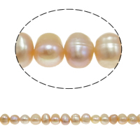 Krumpir Kulturan Slatkovodni Pearl perle, prirodan, roze, 7-8mm, Rupa:Približno 0.8mm, Prodano Per 14 inčni Strand