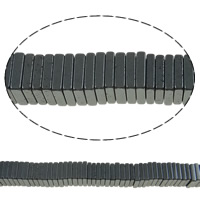 Nicht-magnetische Hämatit Perlen, Non- magnetische Hämatit, Quadrat, verschiedene Größen vorhanden, schwarz, Bohrung:ca. 0.5-1mm, Länge ca. 15.7 ZollInch, 10SträngeStrang/Menge, ca. 381/Strang, verkauft von Menge