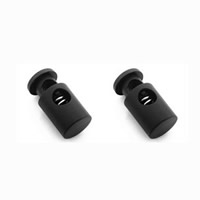 Plast Spring Stopper, Kolonn, enstaka hål, svart, 10x21mm, Hål:Ca 4mm, 200PC/Bag, Säljs av Bag