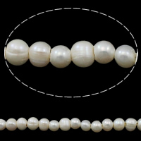 Krumpir Kulturan Slatkovodni Pearl perle, prirodan, bijel, 9-10mm, Rupa:Približno 2.5mm, Prodano Per Približno 14.2 inčni Strand