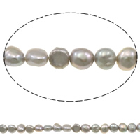 Barock odlad sötvattenspärla pärlor, Freshwater Pearl, naturlig, purpur, 6-7mm, Hål:Ca 0.8mm, Såld Per Ca 14.5 inch Strand