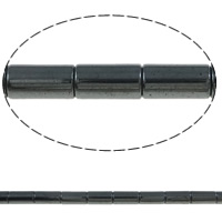 Nicht-magnetische Hämatit Perlen, Non- magnetische Hämatit, Rohr, verschiedene Größen vorhanden, schwarz, Bohrung:ca. 0.5-1mm, Länge ca. 15.7 ZollInch, 10SträngeStrang/Menge, verkauft von Menge