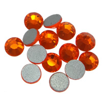 Kristall Cabochons, Dome, platt baksida & fasetterad, Fire Opal, Grade A, 4.6-4.8mm, 10Grosses/Bag, 144PC/brutto, Säljs av Bag