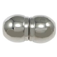 Edelstahl Magnetverschluss, Kalebasse, originale Farbe, 17.50x10x4mm, Bohrung:ca. 4mm, 30PCs/Menge, verkauft von Menge