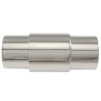 Nerezová ocel magnetické zavírání, Nerez, Sloupec, Původní barva, 17x7.50mm, Otvor:Cca 5mm, 50PC/Lot, Prodáno By Lot