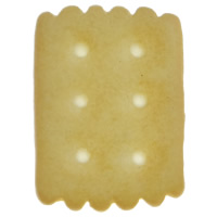 Alimentation Résine Cabochon, Biscuit, dos plat, Jaune, 18.50x13.50x2.50mm, 100PC/sac, Vendu par sac