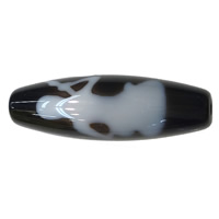 Prirodni Tibetanski Agate Dzi perle, Tibetanski ahat, Oval, Pipa Kuanyin & u dvije nijanse, 38x12x2.50mm, Rupa:Približno 2mm, Prodano By PC