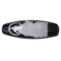 Prirodni Tibetanski Agate Dzi perle, Tibetanski ahat, Oval, Kuanyin & u dvije nijanse, 38x12x2.50mm, Rupa:Približno 2mm, Prodano By PC