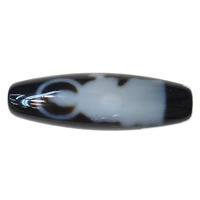 Prirodni Tibetanski Agate Dzi perle, Tibetanski ahat, Oval, Benzaiten & u dvije nijanse, 38x12x2.50mm, Rupa:Približno 2mm, Prodano By PC