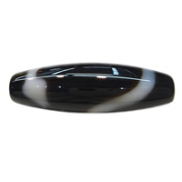 Prirodni Tibetanski Agate Dzi perle, Tibetanski ahat, Oval, bijela zmija & u dvije nijanse, 38x12x2.50mm, Rupa:Približno 2mm, Prodano By PC