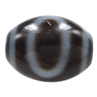 Naturlige tibetanske Agate Dzi Beads, Tibetansk agat, Oval, himmel og jord & to tone, 10x12mm, Hole:Ca. 2mm, Solgt af PC