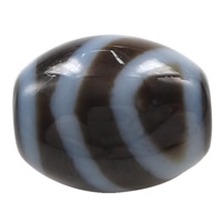 Natuurlijke Tibetaanse Agaat Dzi Beads, Ovaal, eenogig & two tone, 10x12mm, Gat:Ca 2mm, Verkocht door PC