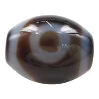 Naturlige tibetanske Agate Dzi Beads, Tibetansk agat, Oval, enøjet & flere størrelser for valg & to tone, Hole:Ca. 2mm, Solgt af PC