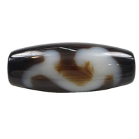 Perles agate dzi tibétaine naturelle, agate Tibétaine, ovale, Ruyi & deux tons, 20x9x3mm, Trou:Environ 1.5mm, Vendu par PC