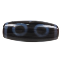 Naturlige tibetanske Agate Dzi Beads, Tibetansk agat, Oval, tre-eyed & to tone, 20x9x3mm, Hole:Ca. 1.5mm, Solgt af PC